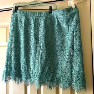 Isaac Mizrahi Brand New Lace Skort In Jasmine Green Tea (Mint Green) Size XL